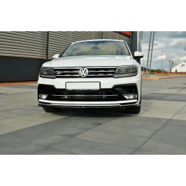 Накладка сплиттер на передний бампер на Volkswagen Tiguan II R-Line